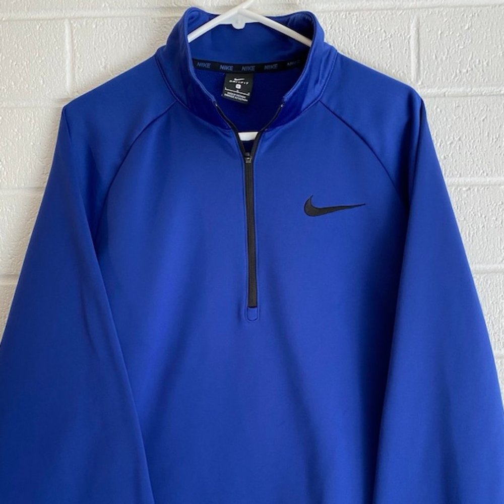Nike DriFit Half-zip Fleece - Royal/Black - Large